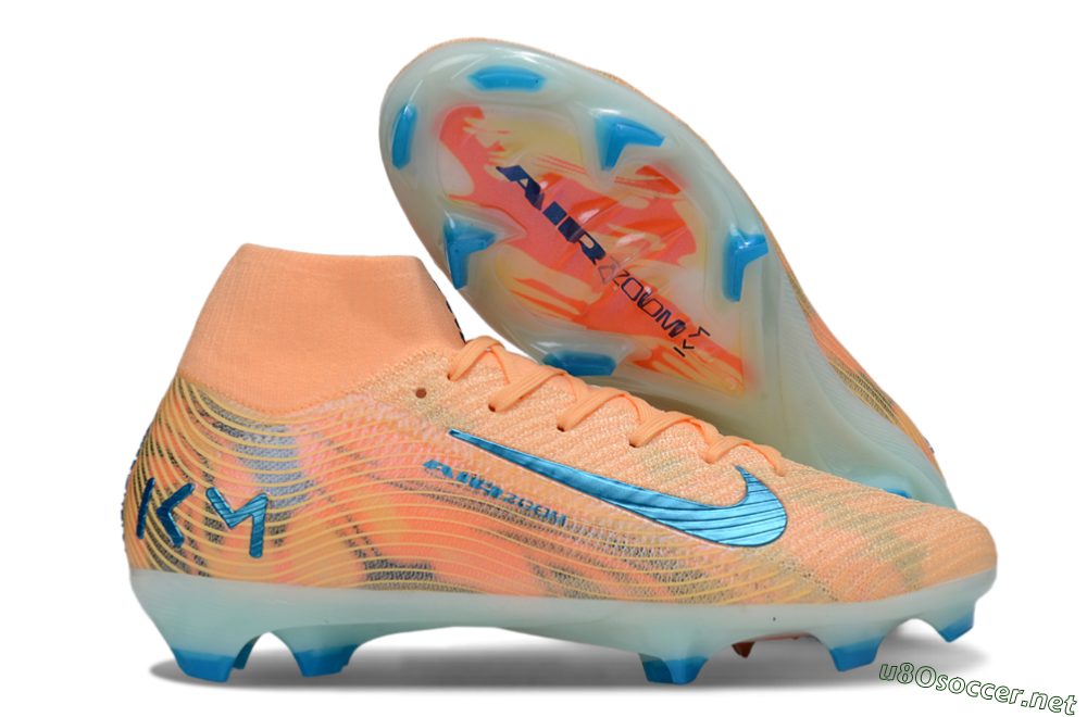 Unisex Nike Air Zoom Mercurial Superfly 10 Elite FG Football Boots - Pink/Blue/Whtie 2