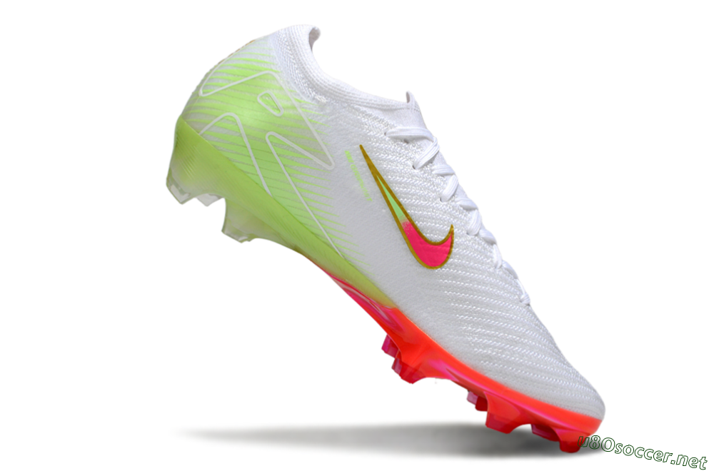 Unisex Nike Air Zoom Mercurial Vapor 16 Elite FG Football Boots - White/Pink/Yellow 4
