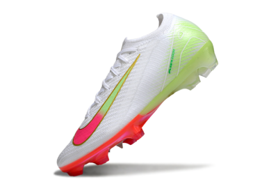 Unisex Nike Air Zoom Mercurial Vapor 16 Elite FG Football Boots - White/Pink/Yellow