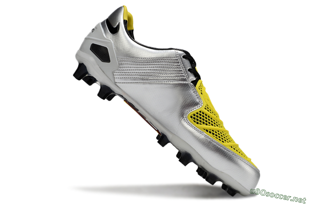 Men's Nike Air Zoom Total 90 Laser FG Football Boots - Silver/Black/Yellow 4