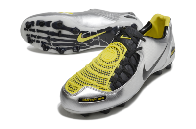 Men's Nike Air Zoom Total 90 Laser FG Football Boots - Silver/Black/Yellow