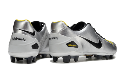 Men's Nike Air Zoom Total 90 Laser FG Football Boots - Silver/Black/Yellow
