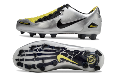 Men's Nike Air Zoom Total 90 Laser FG Football Boots - Silver/Black/Yellow