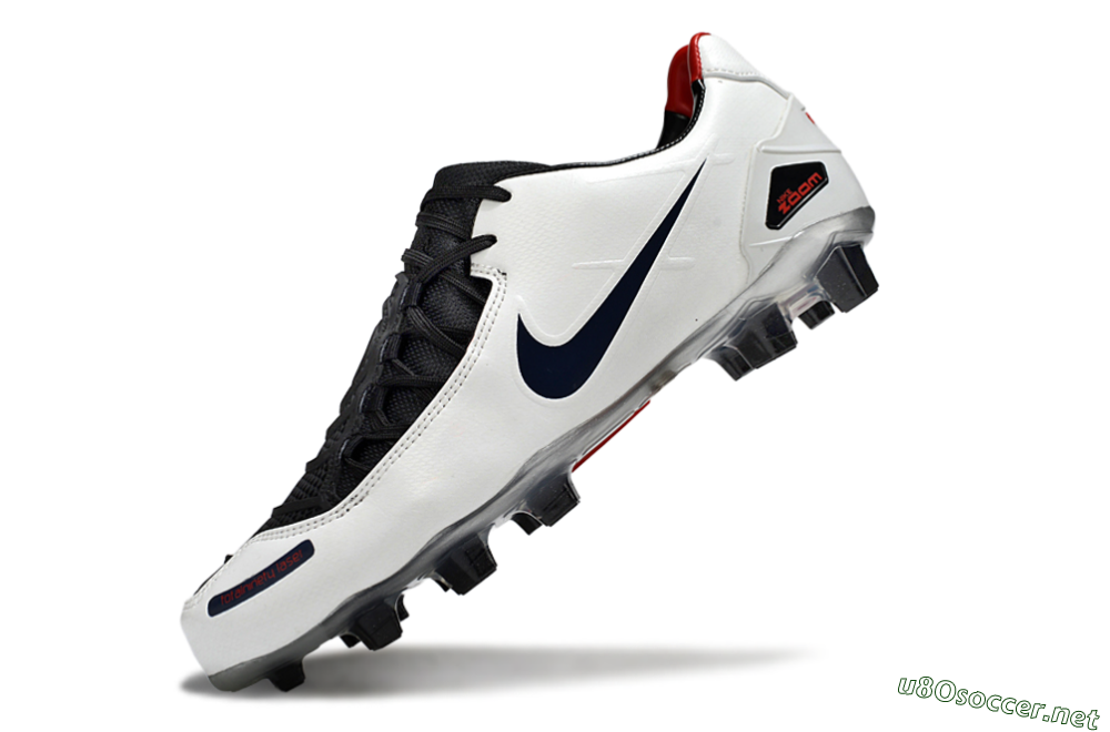 Men's Nike Air Zoom Total 90 Laser FG Football Boots - White/Black/Red 5