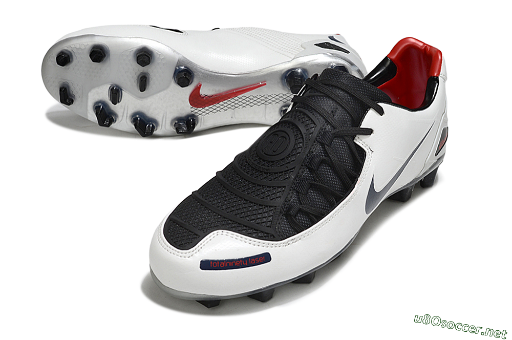 Men's Nike Air Zoom Total 90 Laser FG Football Boots - White/Black/Red 3