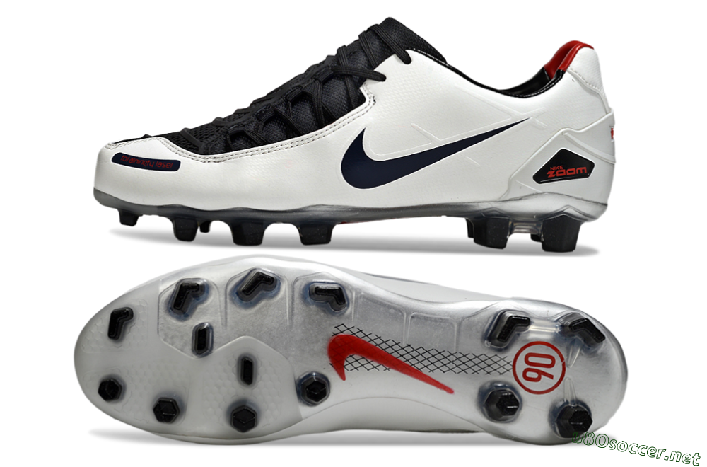 Men's Nike Air Zoom Total 90 Laser FG Football Boots - White/Black/Red 1