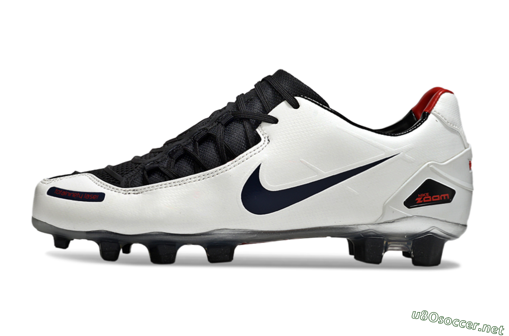 Men's Nike Air Zoom Total 90 Laser FG Football Boots - White/Black/Red 0