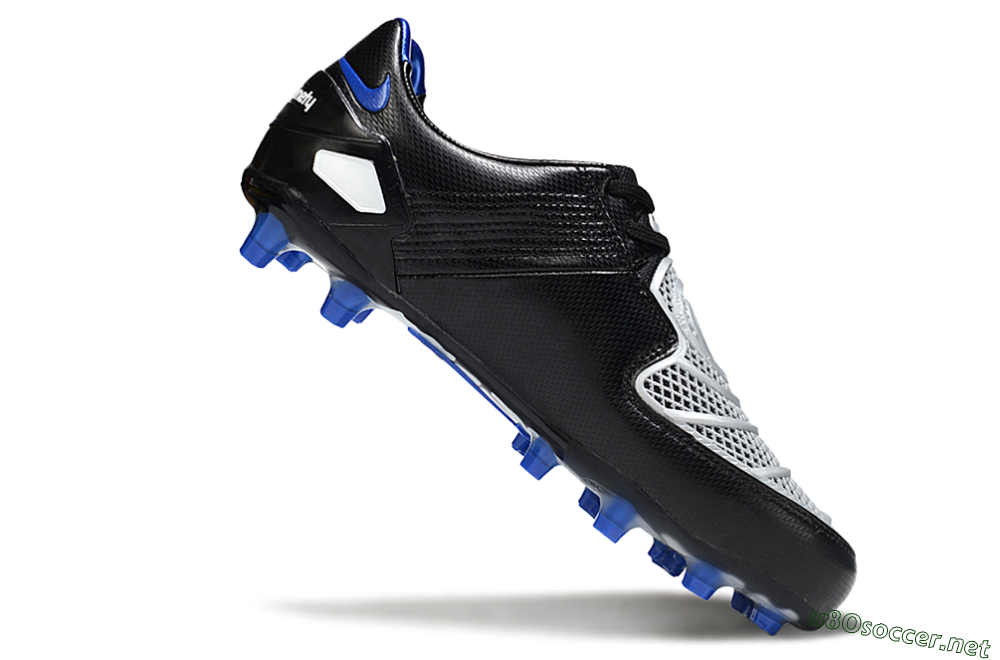 Men's Nike Air Zoom Total 90 Laser FG Football Boots - Black/White/Blue 4