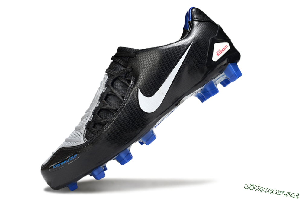 Men's Nike Air Zoom Total 90 Laser FG Football Boots - Black/White/Blue 5