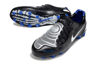 Men's Nike Air Zoom Total 90 Laser FG Football Boots - Black/White/Blue