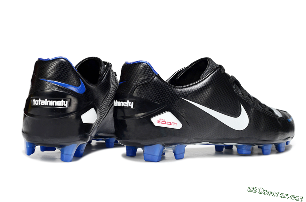 Men's Nike Air Zoom Total 90 Laser FG Football Boots - Black/White/Blue 6