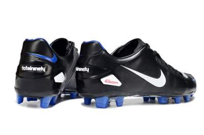 Men's Nike Air Zoom Total 90 Laser FG Football Boots - Black/White/Blue