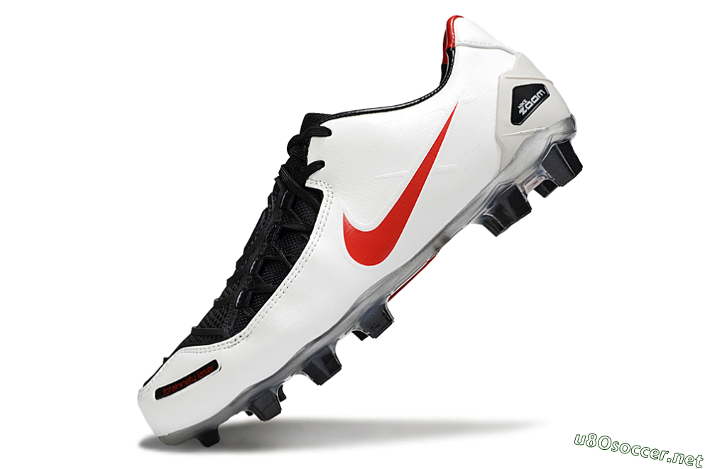 Men's Nike Air Zoom Total 90 III FG Football Boots - White/Red/Black 5
