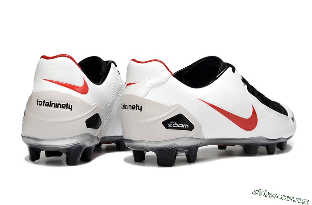 Men's Nike Air Zoom Total 90 III FG Football Boots - White/Red/Black 6