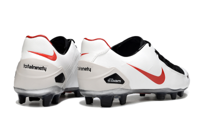 Men's Nike Air Zoom Total 90 III FG Football Boots - White/Red/Black