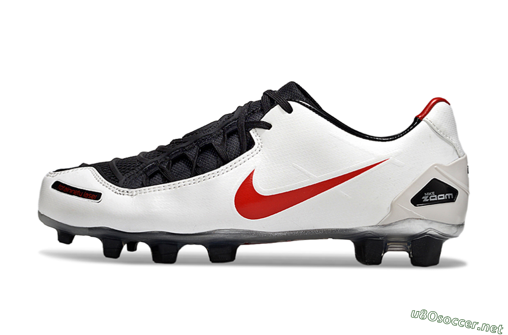 Men's Nike Air Zoom Total 90 III FG Football Boots - White/Red/Black 0