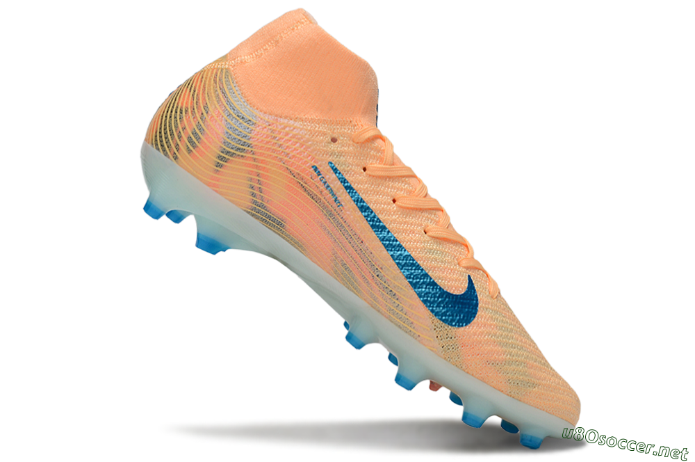 Unisex Nike Air Zoom Mercurial Superfly 10 Elite AG Football Boots - Pink/Blue/Whtie 4