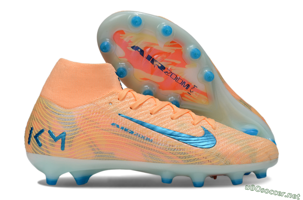 Unisex Nike Air Zoom Mercurial Superfly 10 Elite AG Football Boots - Pink/Blue/Whtie 2