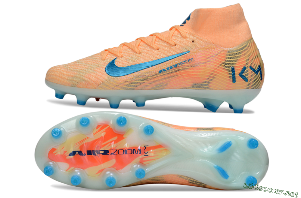 Unisex Nike Air Zoom Mercurial Superfly 10 Elite AG Football Boots - Pink/Blue/Whtie 1
