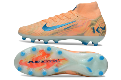 Unisex Nike Air Zoom Mercurial Superfly 10 Elite AG Football Boots - Pink/Blue/Whtie