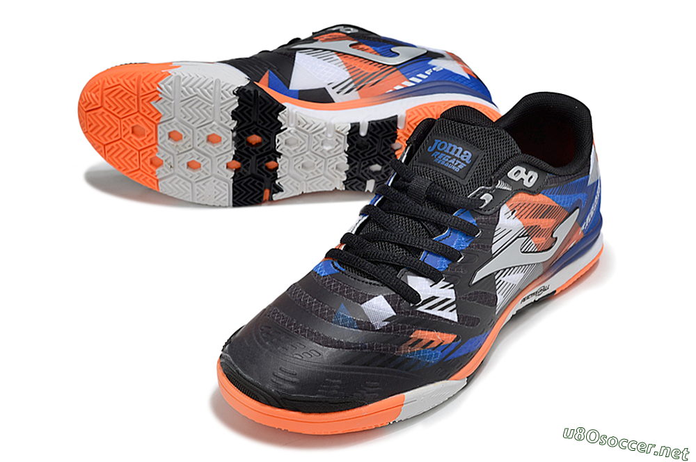 Men's Joma Top Flex IC Football Shoes - Black/Red/Blue 3