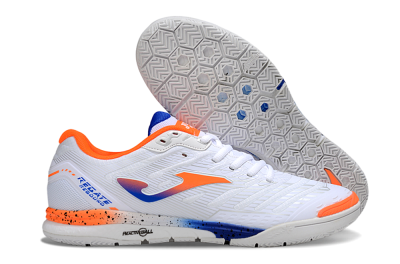 Men's Joma Top Flex IC Football Shoes - White/Blue/Red