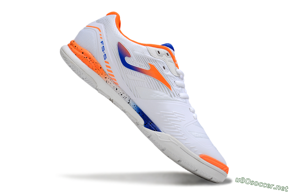 Men's Joma Top Flex IC Football Shoes - White/Blue/Red 4