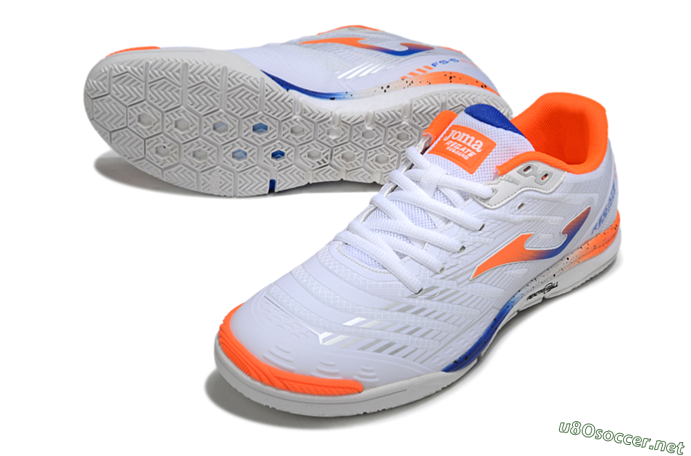 Men's Joma Top Flex IC Football Shoes - White/Blue/Red 3