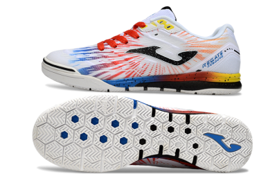 Men's Joma Top Flex IC Football Shoes - White/Black/Red