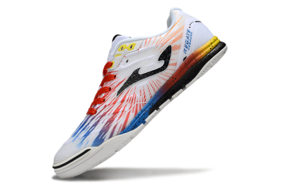 Men's Joma Top Flex IC Football Shoes - White/Black/Red