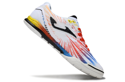 Men's Joma Top Flex IC Football Shoes - White/Black/Red