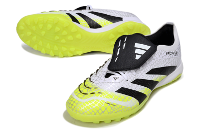 Men's Adidas Predator League Foldover Tongue TF Football Shoes - White/Black/Yellow