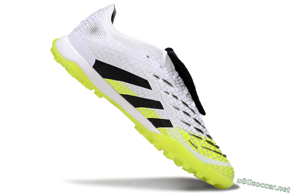 Men's Adidas Predator League Foldover Tongue TF Football Shoes - White/Black/Yellow 4