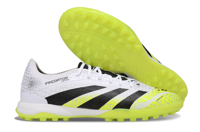 Men's Adidas Predator 25 Elite TF Football Shoes - White/Black/Yellow