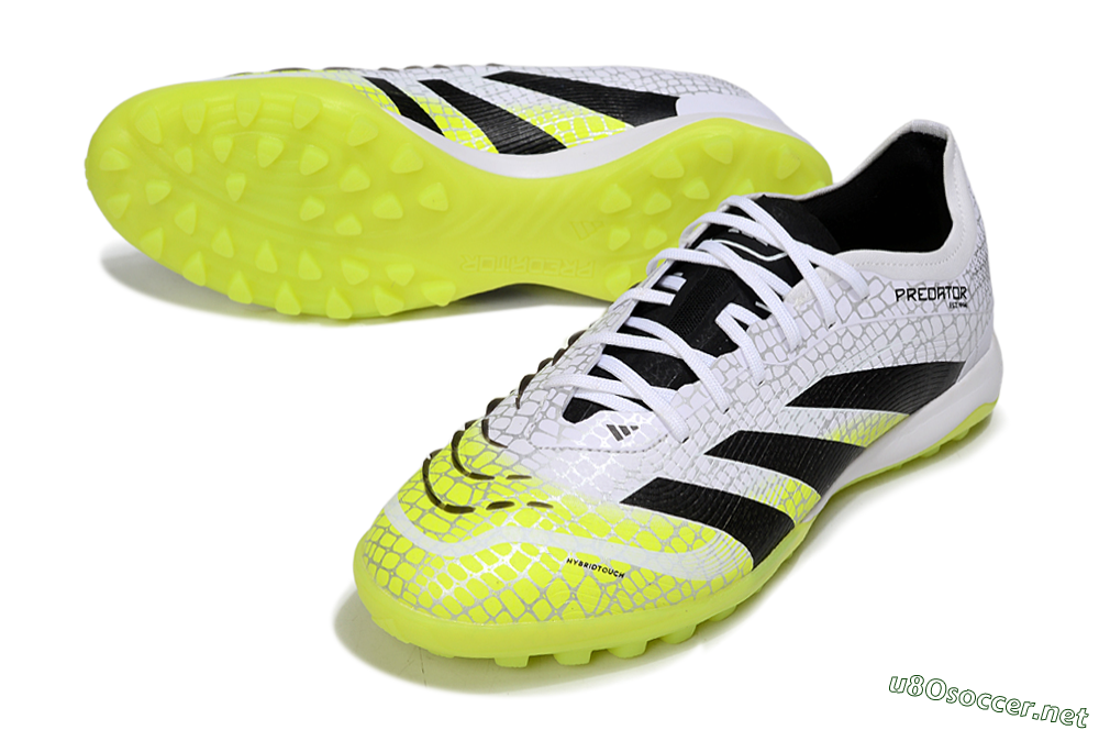 Men's Adidas Predator 25 Elite TF Football Shoes - White/Black/Yellow 3