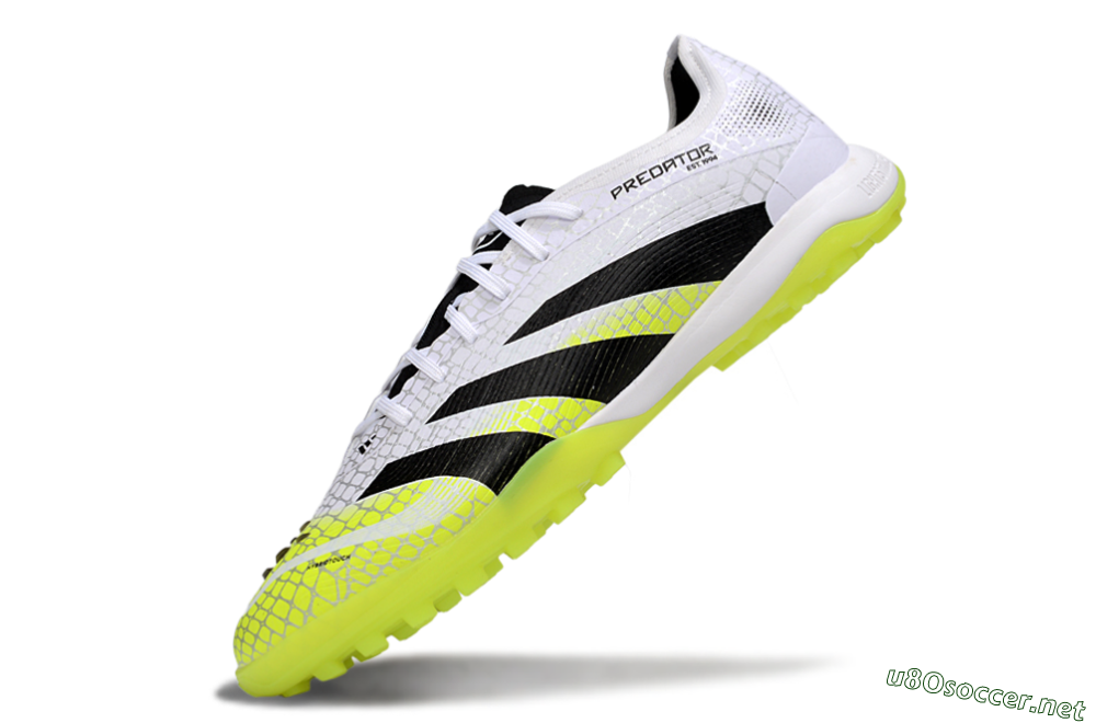 Men's Adidas Predator 25 Elite TF Football Shoes - White/Black/Yellow 5
