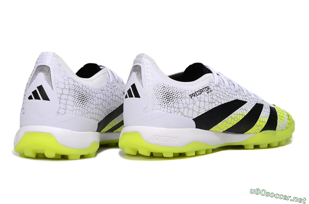 Men's Adidas Predator 25 Elite TF Football Shoes - White/Black/Yellow 6