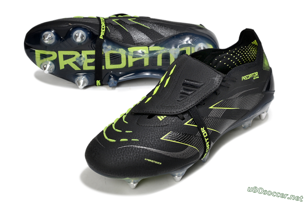 Men's Adidas Predator 25 Elite Foldover Tongue SG Football Boots - Black/Silver/Yellow 3