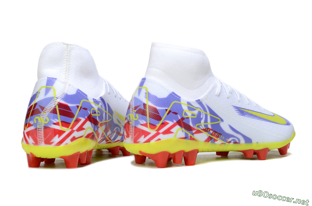 Men's Nike Air Zoom Mercurial Superfly 10 Academy AG Football Boots - White/Purple/Yellow 6
