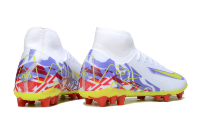 Men's Nike Air Zoom Mercurial Superfly 10 Academy AG Football Boots - White/Purple/Yellow