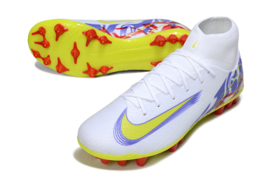 Men's Nike Air Zoom Mercurial Superfly 10 Academy AG Football Boots - White/Purple/Yellow