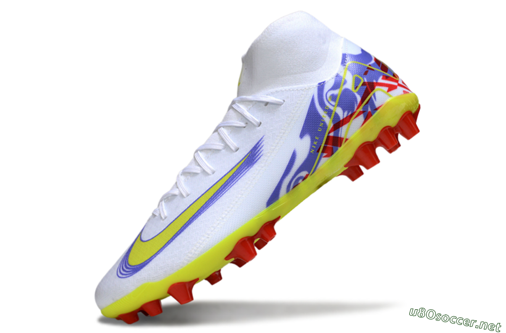 Men's Nike Air Zoom Mercurial Superfly 10 Academy AG Football Boots - White/Purple/Yellow 5