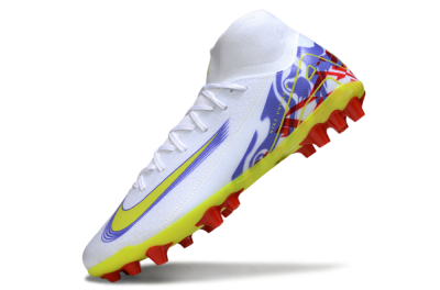 Men's Nike Air Zoom Mercurial Superfly 10 Academy AG Football Boots - White/Purple/Yellow