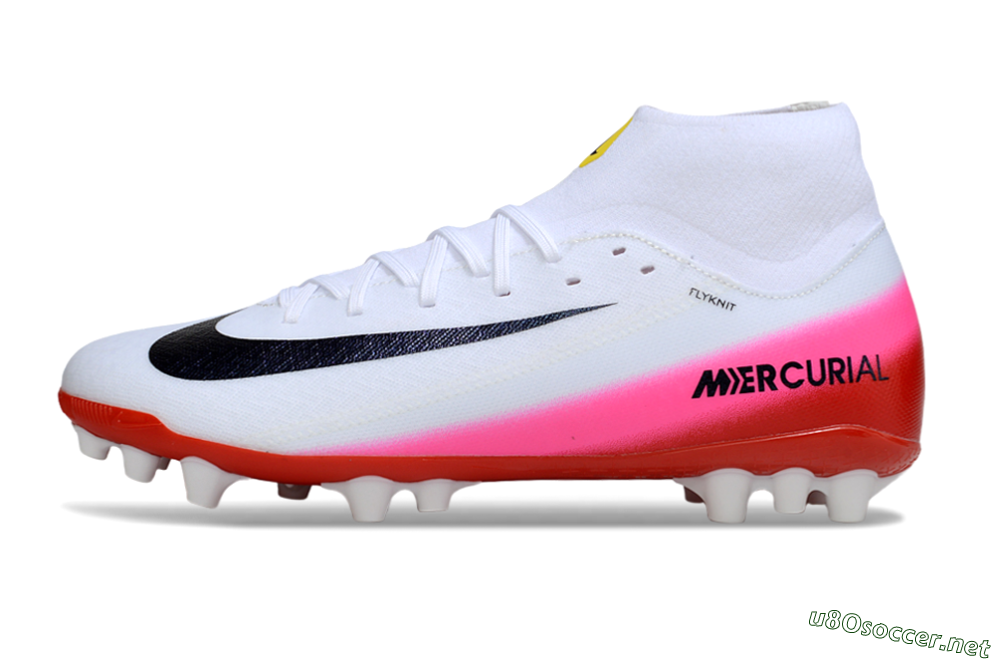 Men's Nike Air Zoom Mercurial Superfly 10 Academy AG Football Boots - White/Black/Pink 0