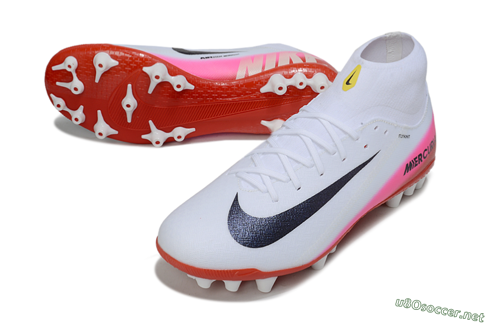 Men's Nike Air Zoom Mercurial Superfly 10 Academy AG Football Boots - White/Black/Pink 3