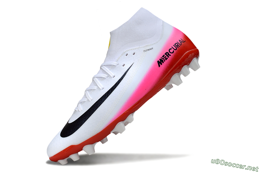 Men's Nike Air Zoom Mercurial Superfly 10 Academy AG Football Boots - White/Black/Pink 5