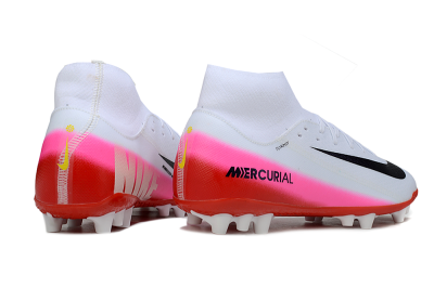 Men's Nike Air Zoom Mercurial Superfly 10 Academy AG Football Boots - White/Black/Pink