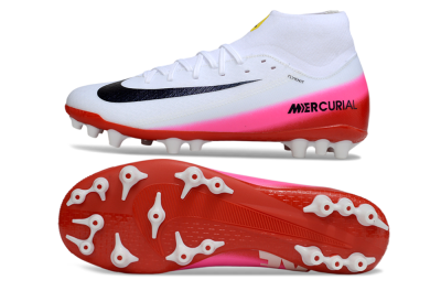 Men's Nike Air Zoom Mercurial Superfly 10 Academy AG Football Boots - White/Black/Pink