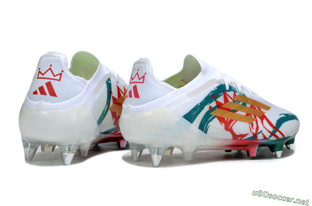 Men's Adidas F50 Elite SG Football Boots - White/Green/Gold/Red 6
