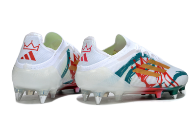 Men's Adidas F50 Elite SG Football Boots - White/Green/Gold/Red